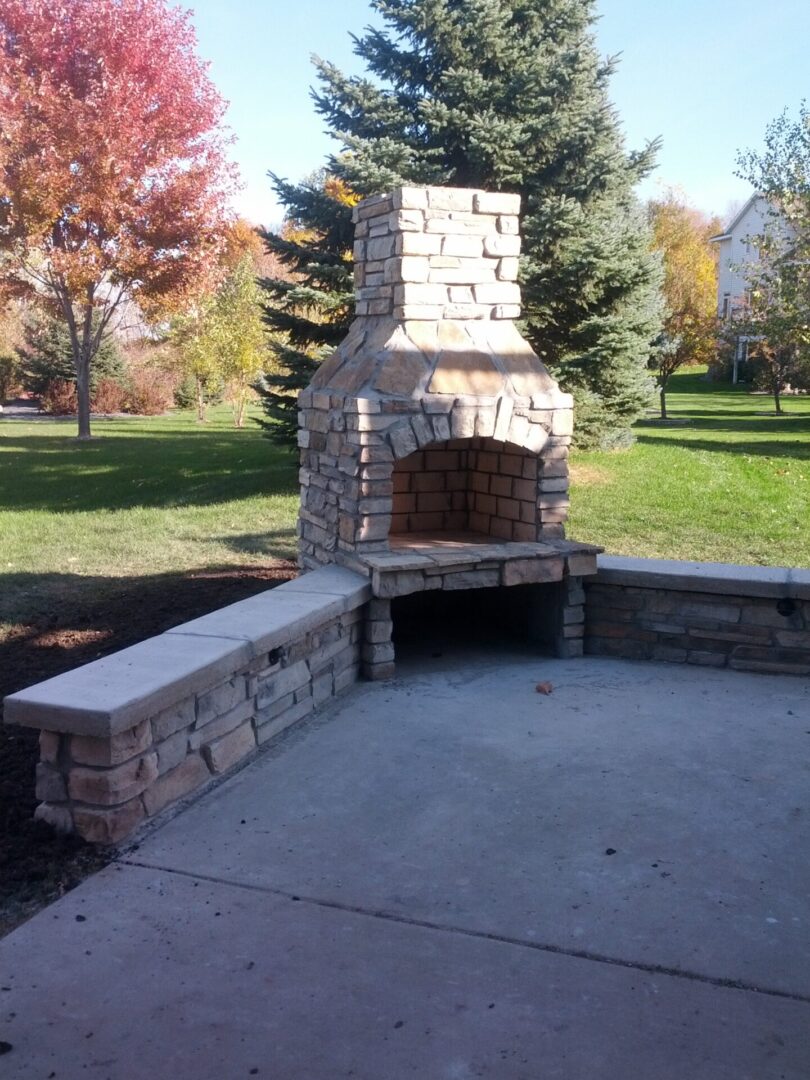 Outdoor brick fireplace/oven